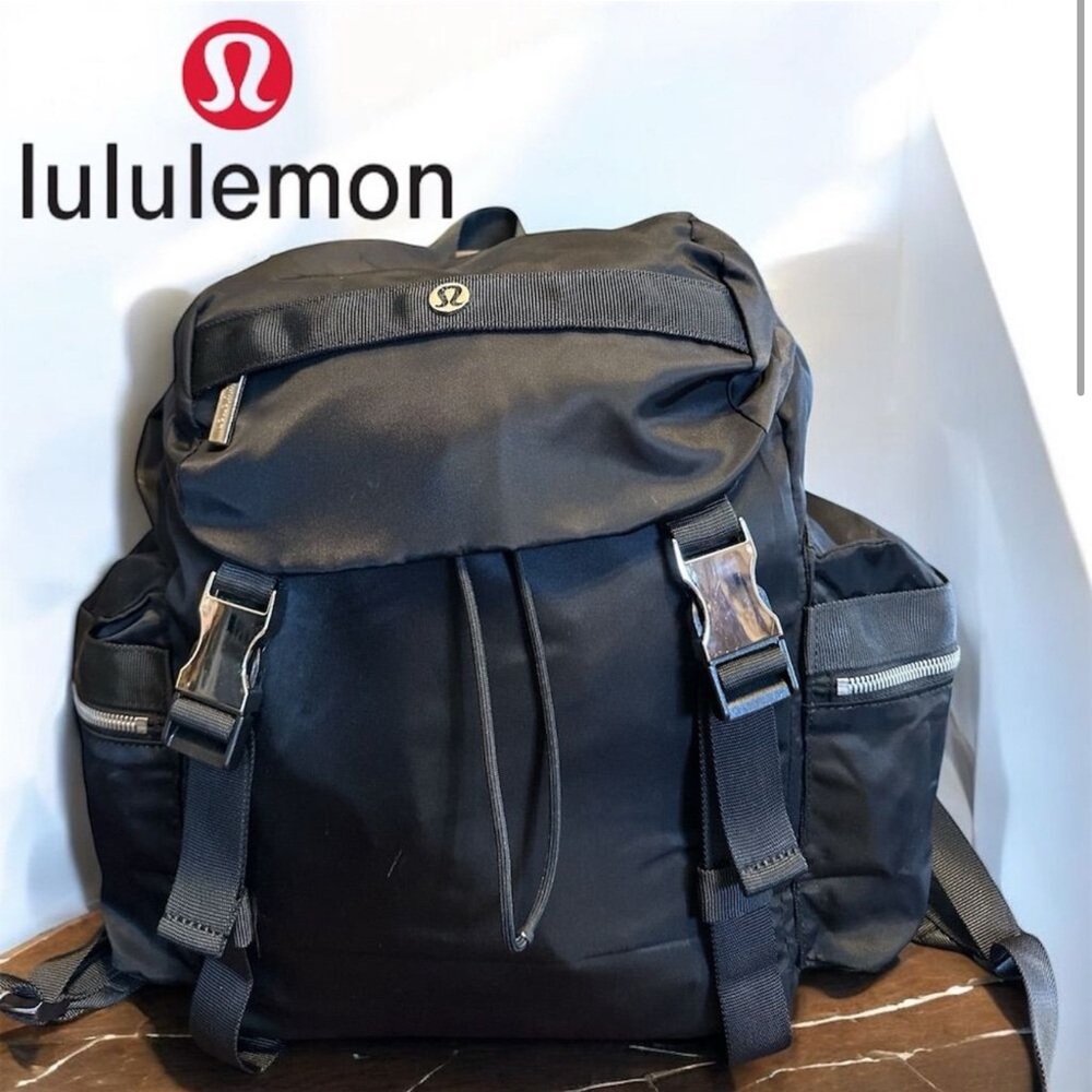 Lululemon Athletica Black Backpack with Durable Fabric